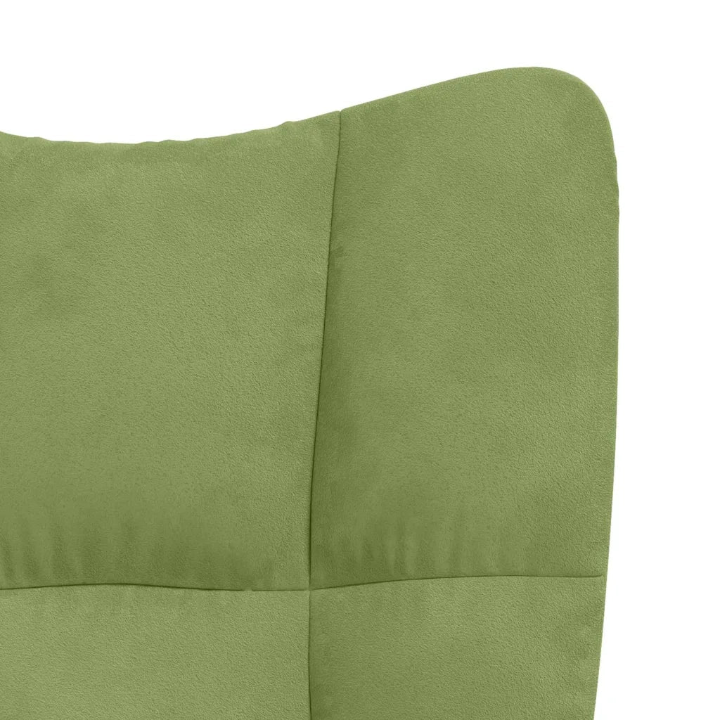 Sedia Relax Verde Chiaro in Velluto 328076