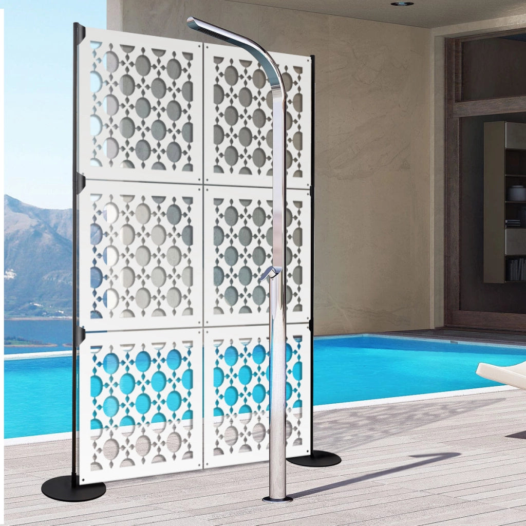 ALADIN - Pannello in PVC traforato - Parasole Misura: 48x48 cm, Colore: bianco