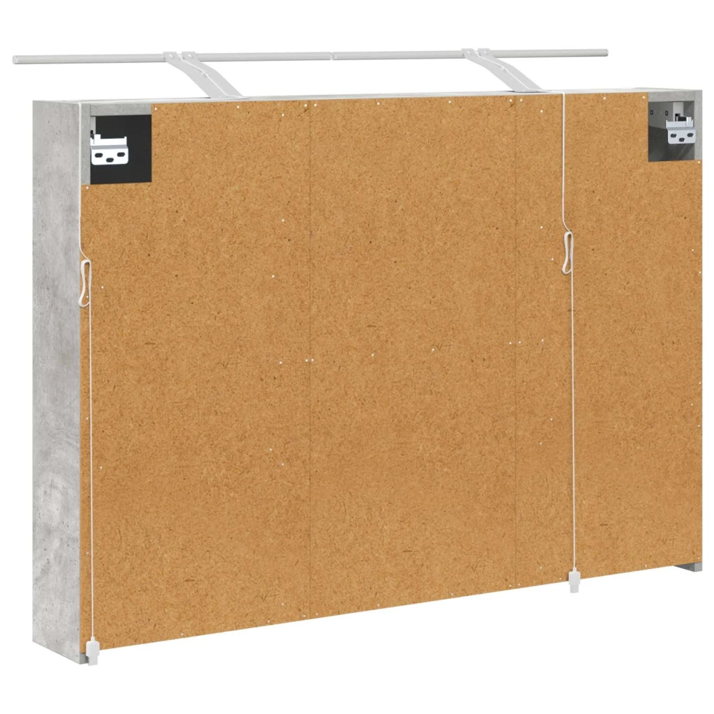 Mobiletto per specchio da bagno con lo scaffale Grigio cemento 889130
