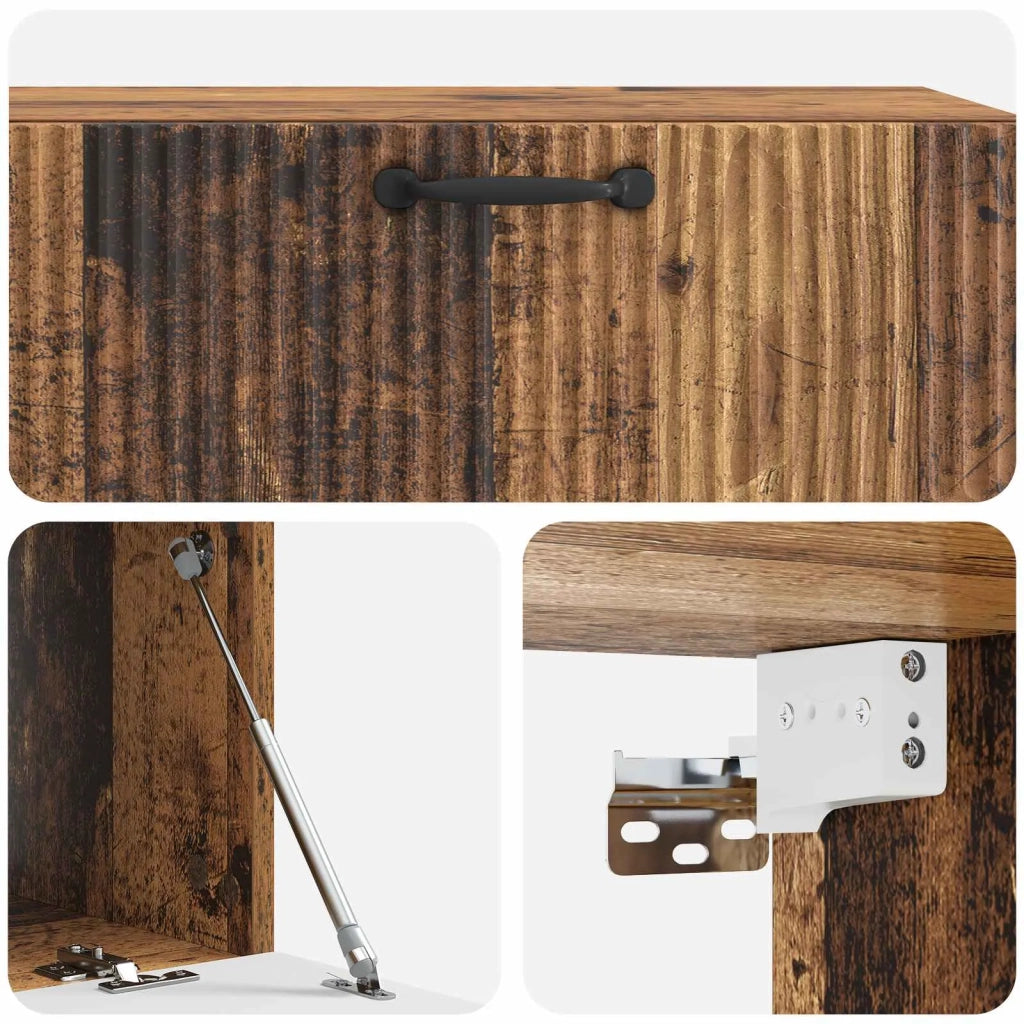 Mobile TV da Muro | Armadietto TV | Mobile Porta TV Legno antico 98 x 41 x 30 cm