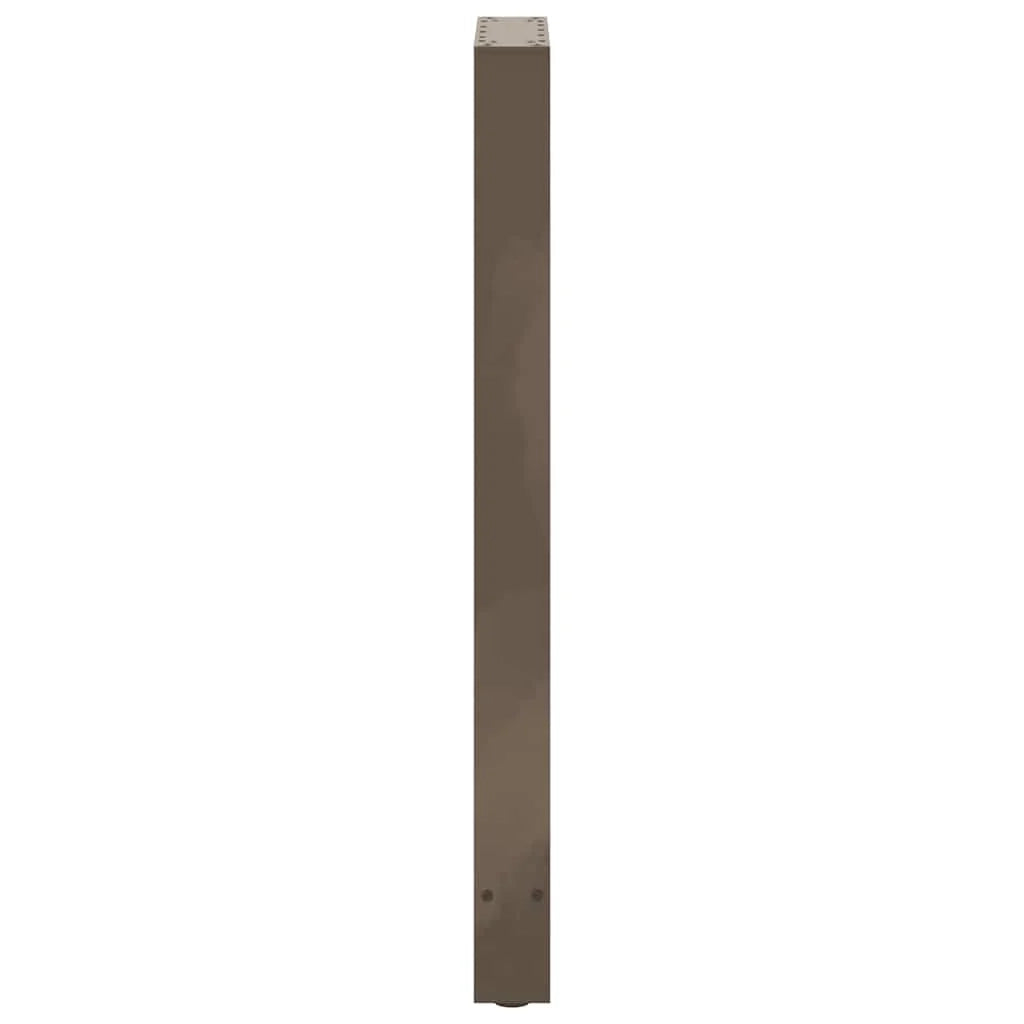 Set di 2 gambe per tavolo da bar regolabili dal design moderno in acciaio verniciato a polvere 50 x 100 cm acciaio naturale 02_0057583