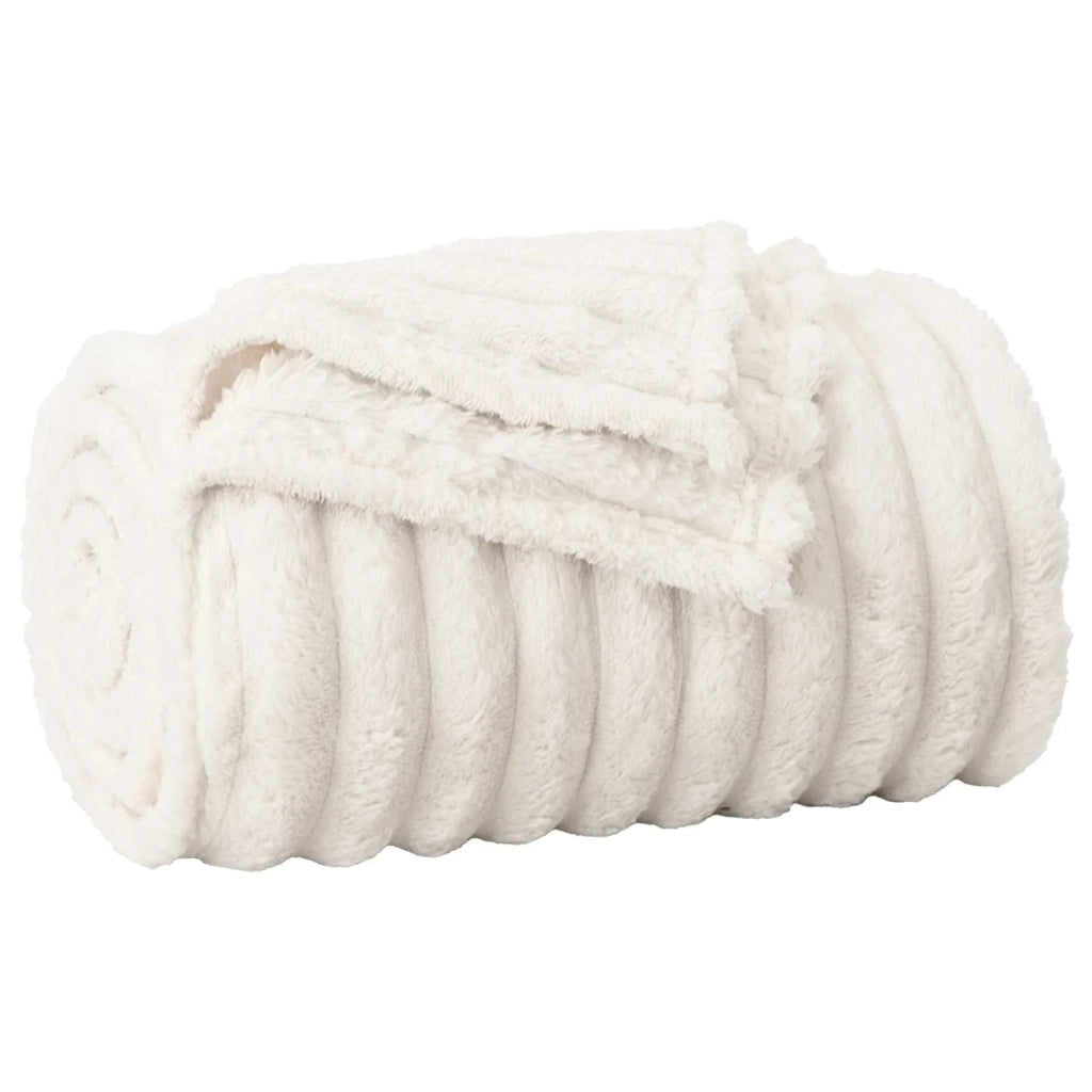 Coperta Crema 150 x 130 cm Panno 42016853
