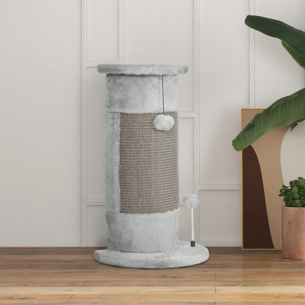 Tiragraffi con giocattoli ¨C Xylo ¨C peluche morbido grigio 34x25.5x58 cm