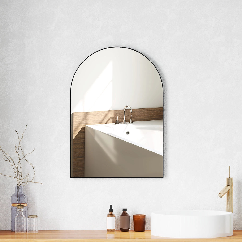 Specchio Bagno ¨C Minimal ¨C Nero Aluminium 50x70