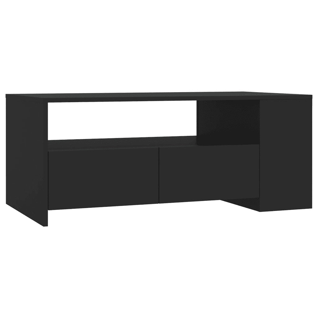 Tavolino da Salotto Nero 102x55x42 cm in Legno Compensato 810918