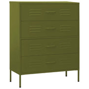 Cassettiera Verde Oliva 80x35x101,5 cm in Acciaio CFW6569136