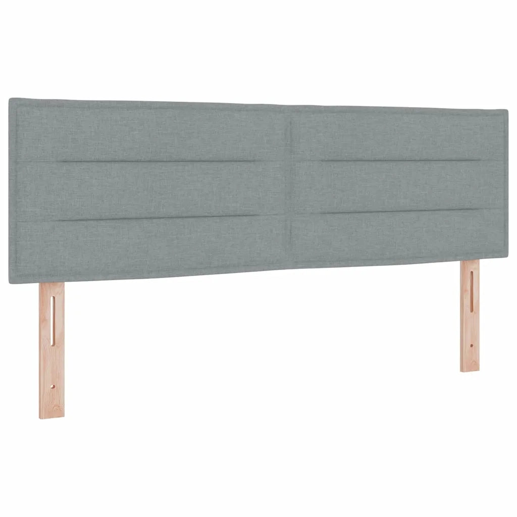 Letto a molle con materasso Grigio chiaro 140 x 200 cm Tessuto 3342135