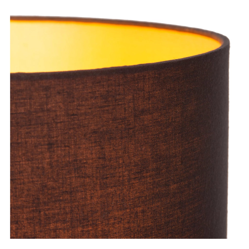 Lampada da terra nera con paralume 150cm E27 Lucide