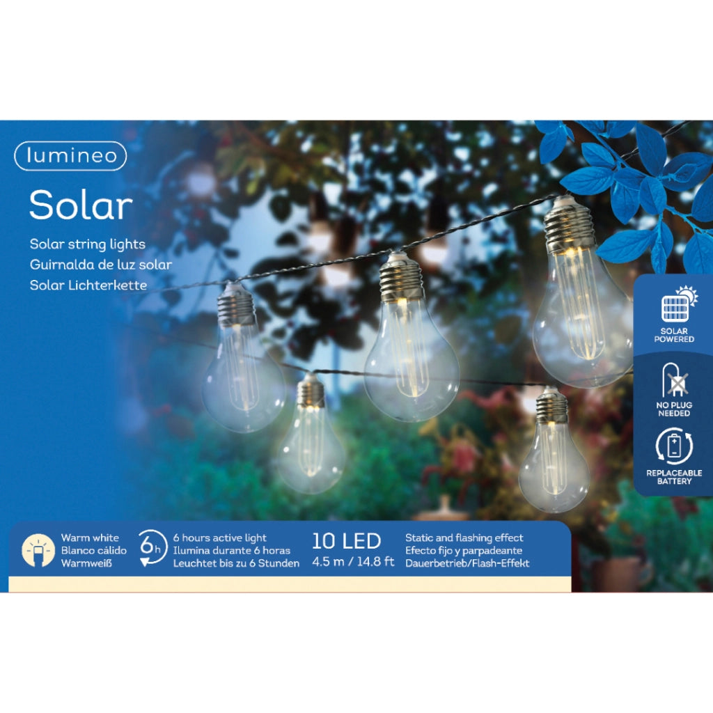 CATENA LUMINOSA SOLARE 450CM 10 LED