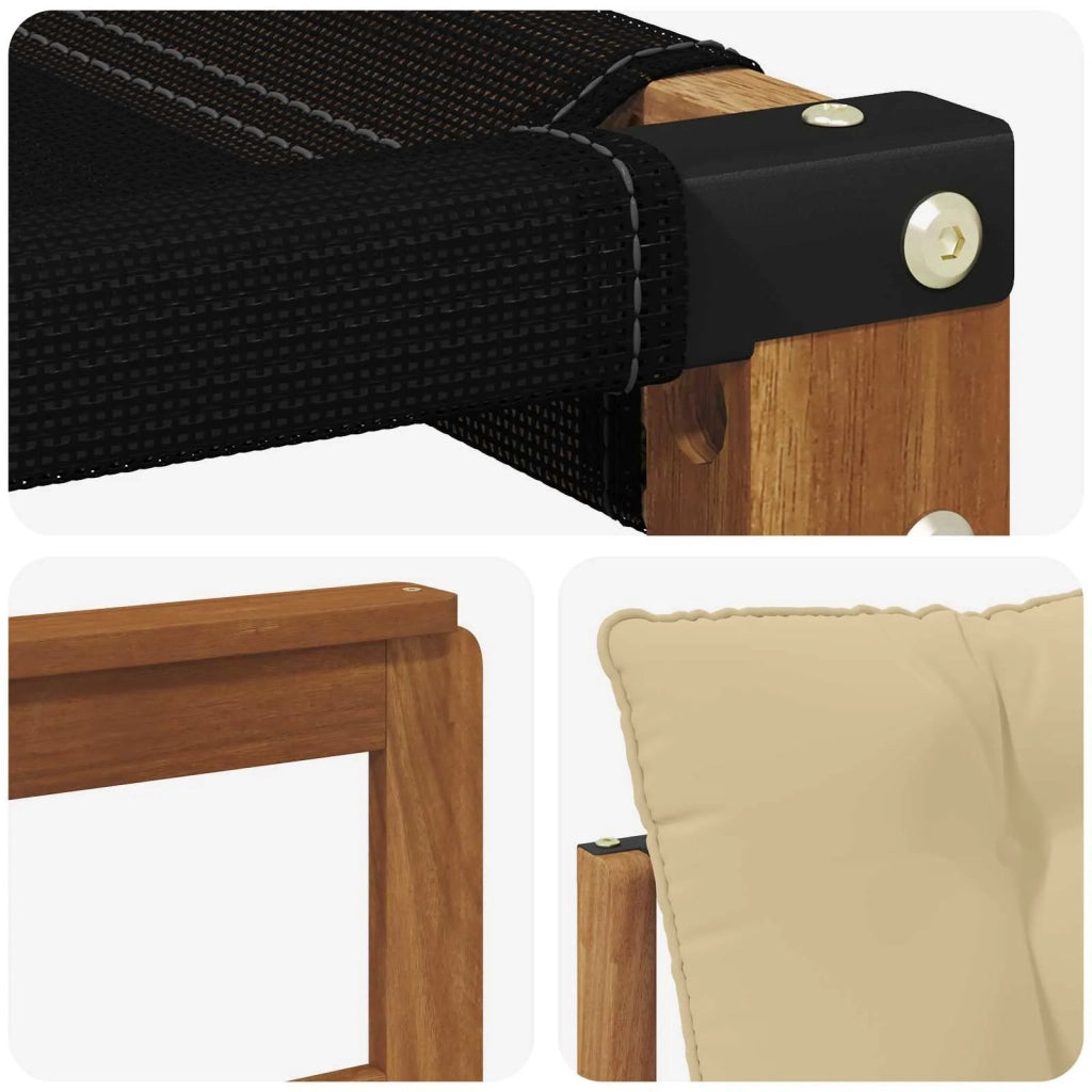 Set di divani da esterno con cuscino 6 pcs Naturale e Beige 3369788