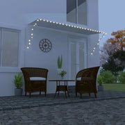 Tenda da Sole Retrattile con LED-Tenda parasole per Patio 350x150 cm Crema