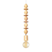 LÚZETE - CIONDOLO IN LEGNO CROMATO 56 CM
