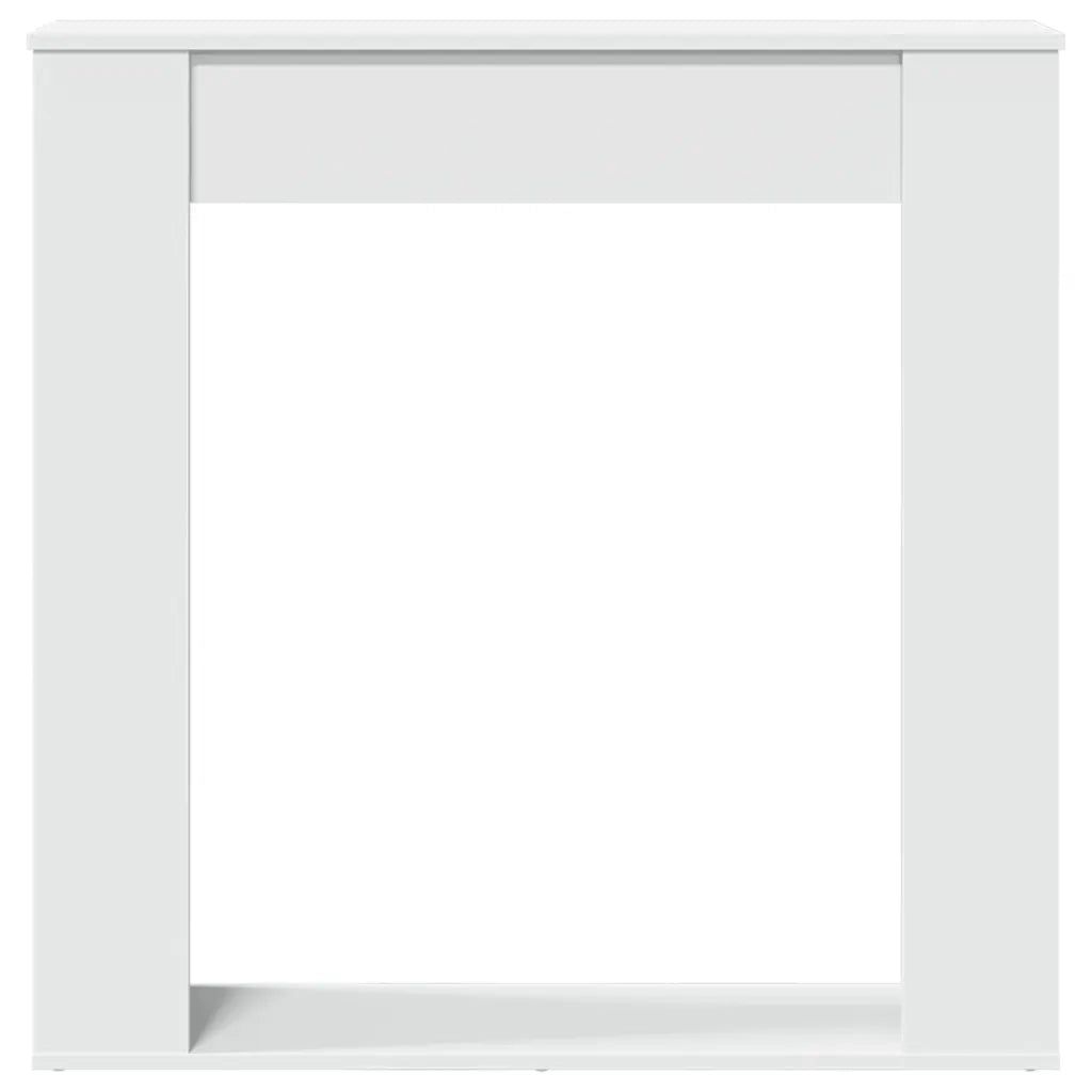 Cornice per Camino Bianca 100x20x100 cm in Truciolato 854571