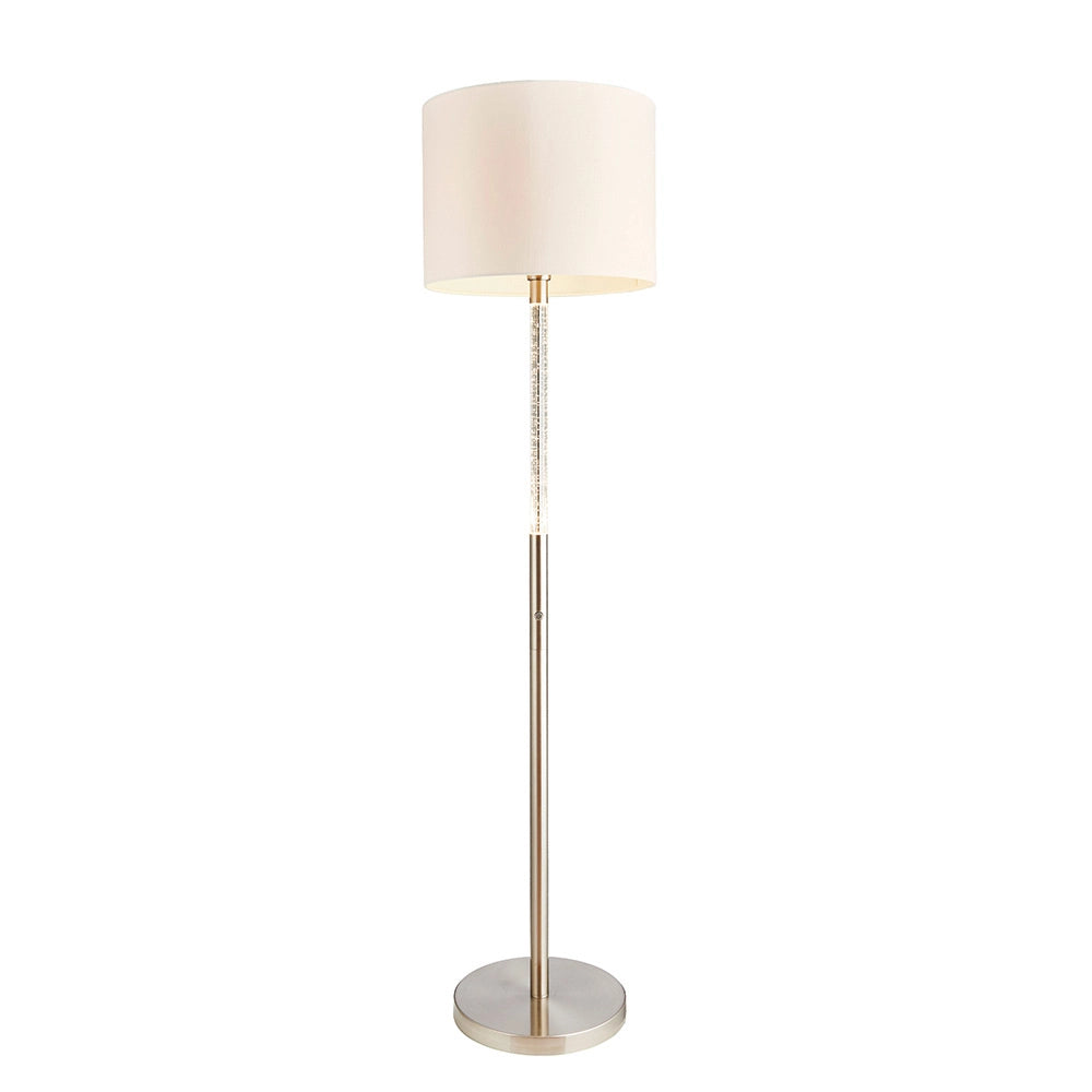 Lampada da terra Andromeda cromo satinato bolle LED E27