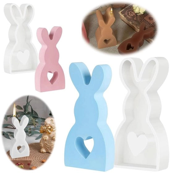 Supporto per candela 3D - Modellato in silicone - Set da 2 pezzi
