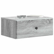 Set di 2 Comodini | Armadio da Notte | Mobiletto da notte a muro Grigio Sonoma 49 x 34,5 x 20 cm