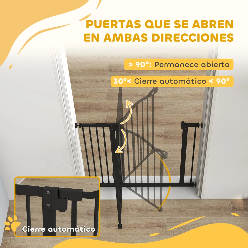 Barriera di Sicurezza per Cani 74-94 cm ¨C zephmum ¨C Nero