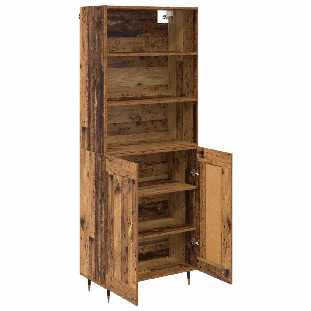 Credenza | Madia | Buffet da pranzo | Armadio da pranzo Legno vecchio 69,5 x 34 x 180 cm Legno multistrato