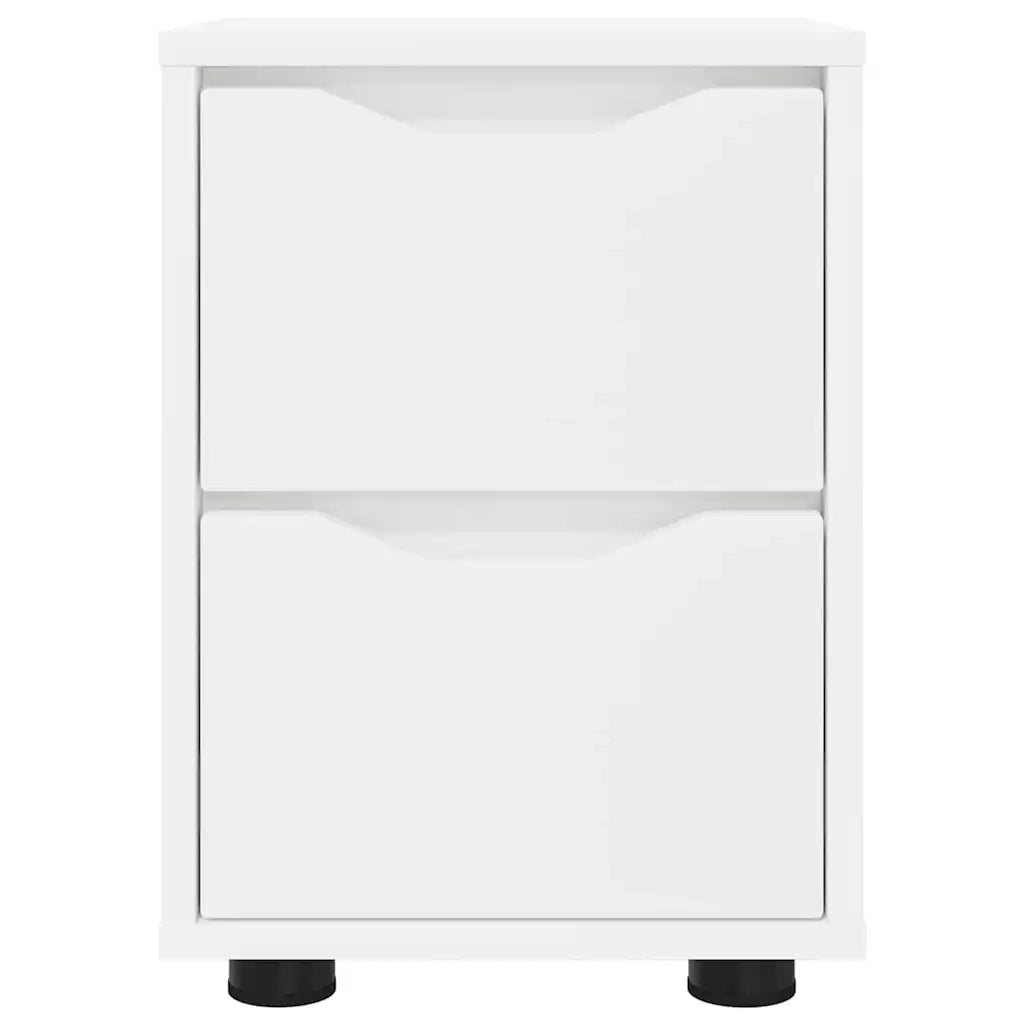 Comodini 2 pz-Set di 2 Tavolino da notte Bianco 30,5 x 30 x 43 cm Legno multistrato