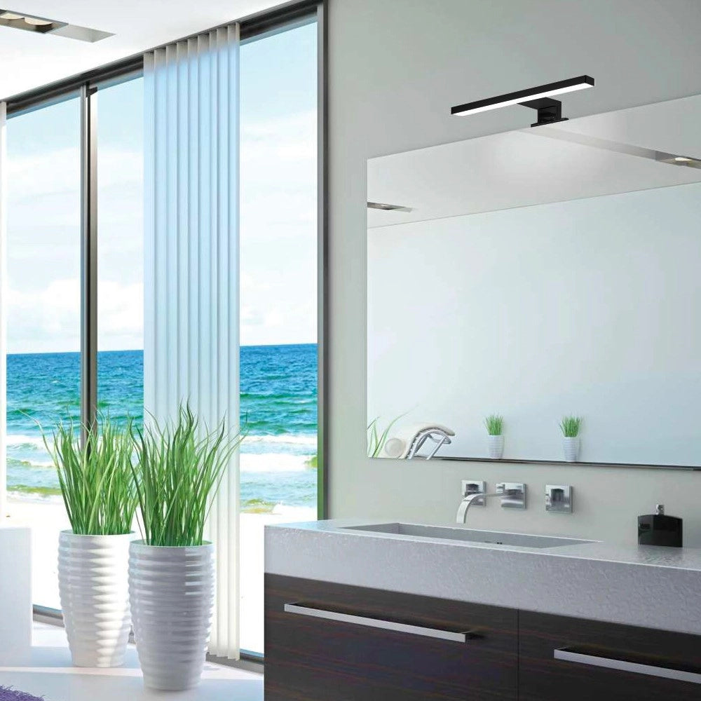 Lampada LED per bagno Kyra 300 mm colore nero