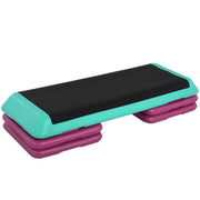 Step Aerobico Regolabile Antiscivolo 3 Livelli ¨C Zephmum ¨C 110x40x20 cm Multicolore