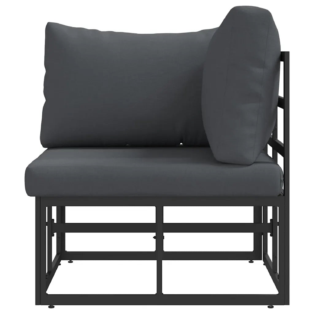 Mobili da Esterno Nero e antracite 71,5 x 71,5 x 71 cm Metallo 42008022