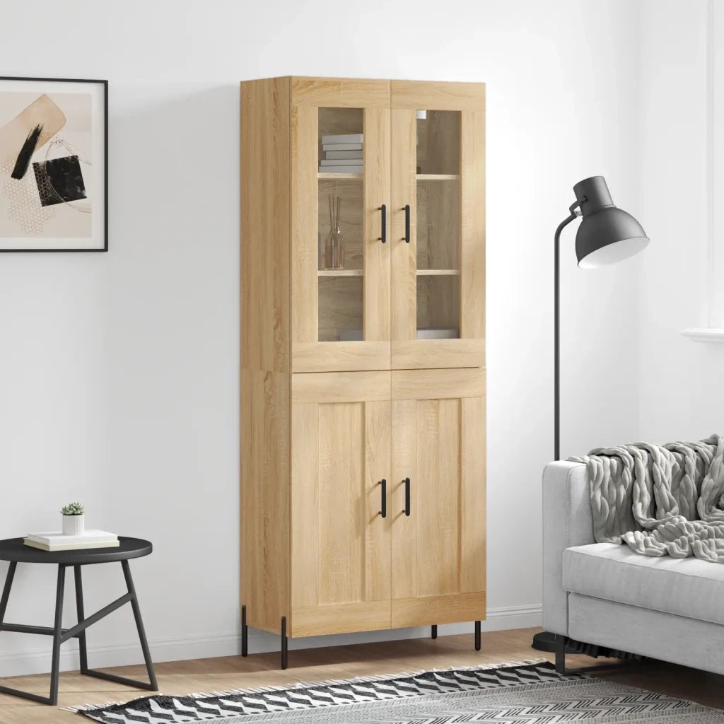 Credenza | Madia | Buffet da pranzo | Armadio da pranzo Rovere Sonoma 69,5x34x180 cm in Legno Multistrato