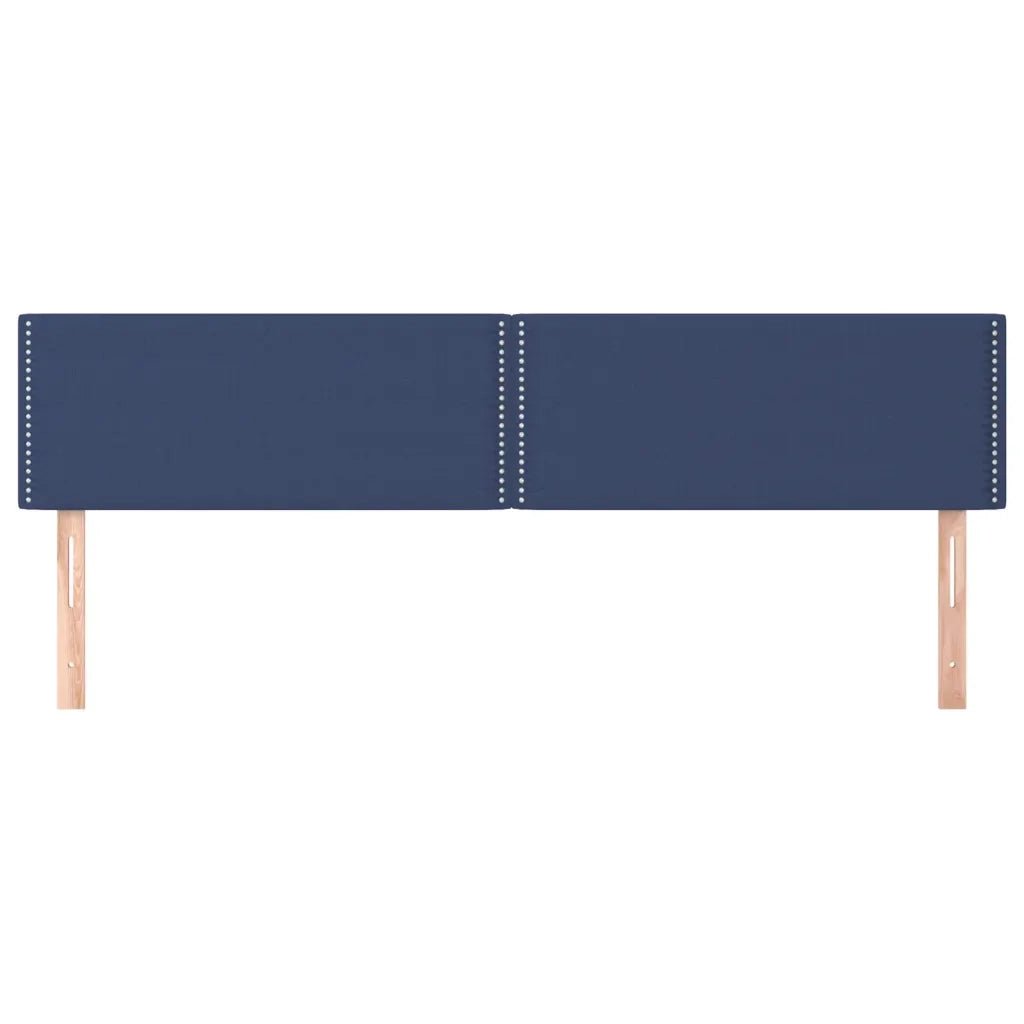 Testiera | Testata Blu 200x5x78/88 cm in Tessuto