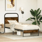 Giroletto senza Materasso-Struttura Letto Rovere Fumo 75x190 cm in Truciolato 454543