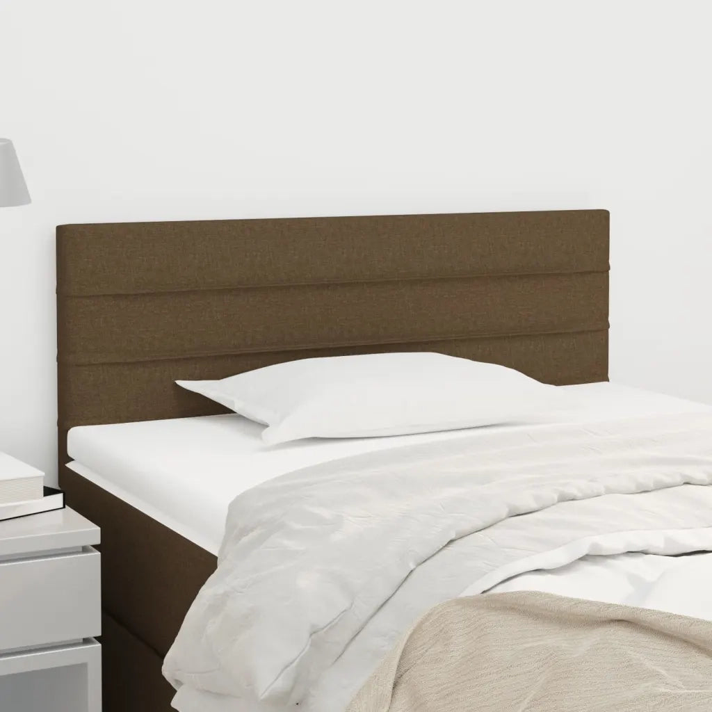 Testiera-Testata-Testiera Decorativa Marrone Scuro 90x5x78/88 cm in Tessuto 117231