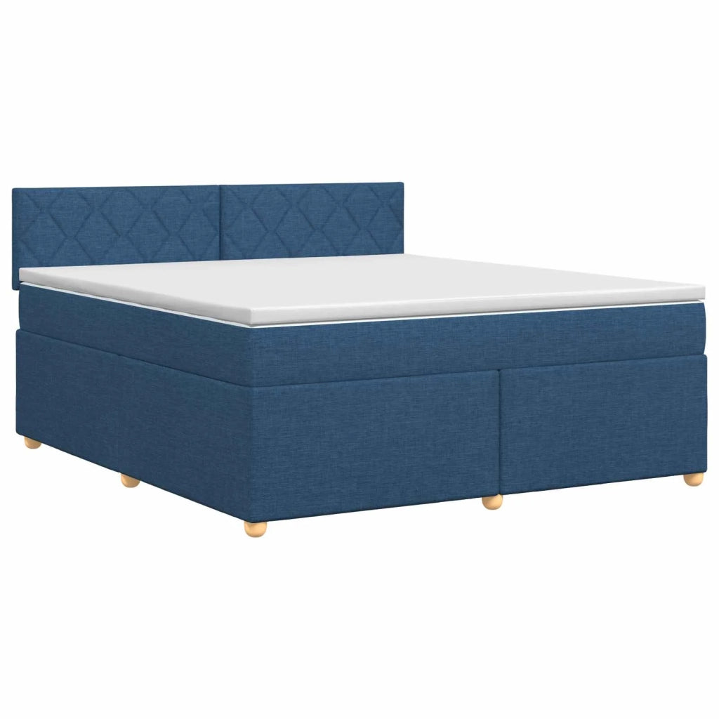 Letto box spring con materasso Blu 180 x 200 cm Tessuto 3451027
