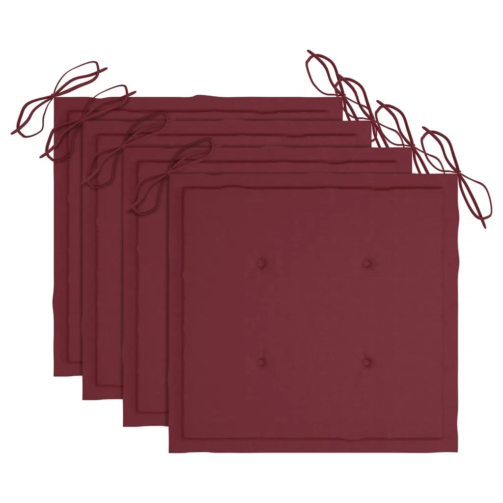 Sedie da Giardino con Cuscini 4 pz in Legno Massello di Acacia 3078479