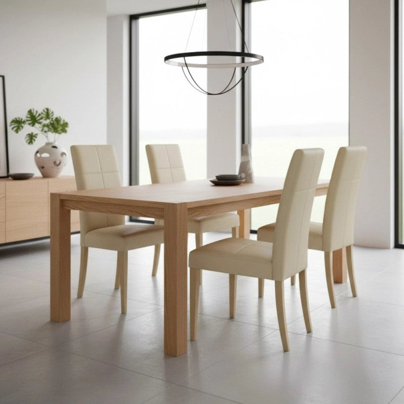 Sedia imbottita Giada standard colore beige set 2 pezzi