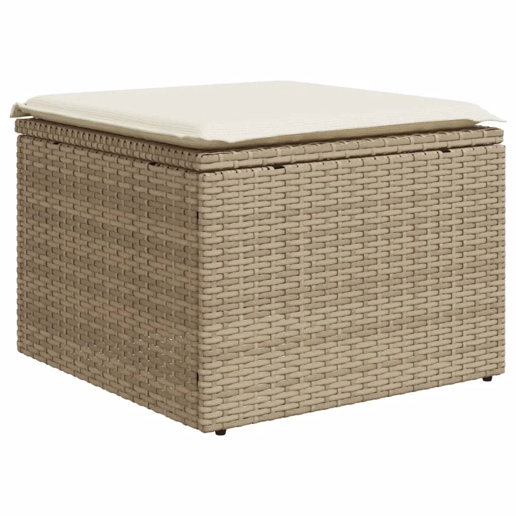 Set Divani da Giardino 7 pz con Cuscini Beige in Polyrattan 3227906