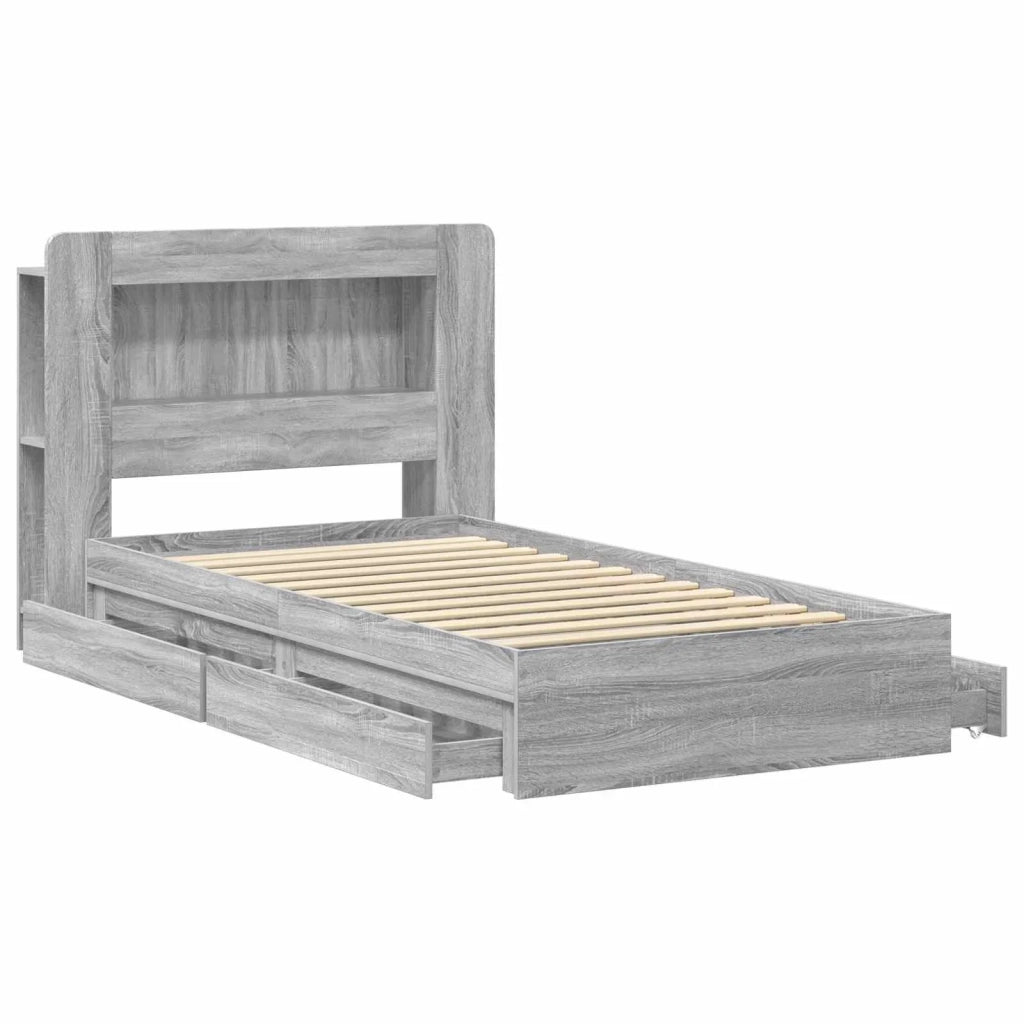 Telaio del letto con storage Sonoma grigio 90 x 200 cm 3433638