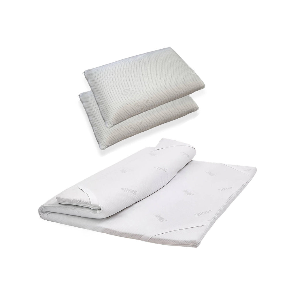 Brickell, Topper Piazza e Mezza Sfoderabile Made in Italy, 200x120x5h cm Bianco