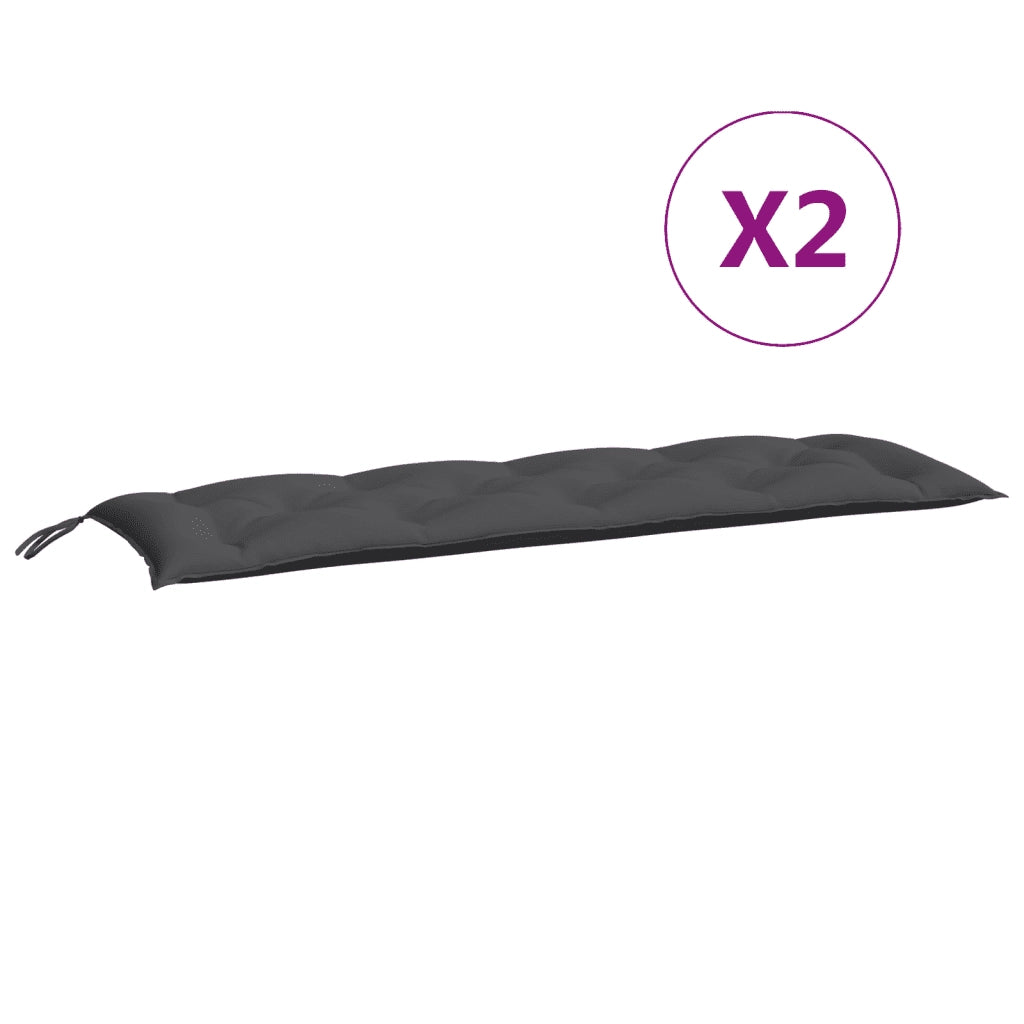 Cuscini Panca Giardino 2 pz | Cuscini per sedie Antracite 150x50x7cm Tessuto Oxford