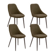 Set 4 Sedie Kira 51x59x85 cm Gambe in Metallo Bronzo Marrone