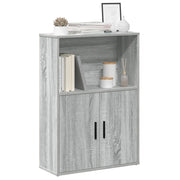 Libreria-Scaffale per Libri-Mobile di Stoccaggio Grigio Sonoma 60x24x85 cm in Legno Multistrato