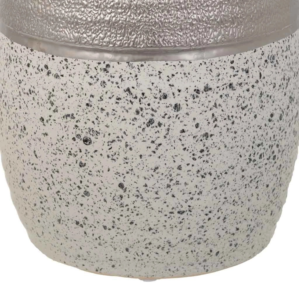 Vaso in ceramica argento 16x16x20h