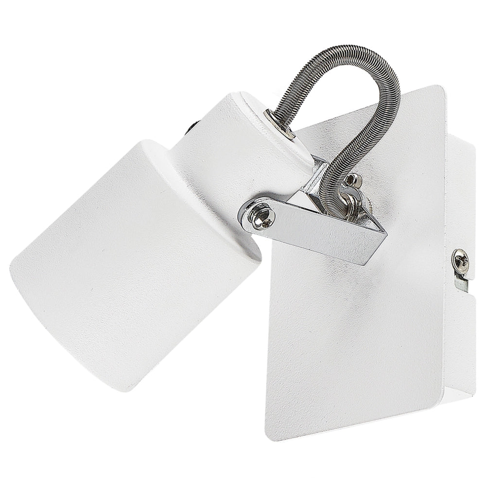 Set di 2 lampade da parete faretti in metallo color bianco soggiorno ingresso camera da letto