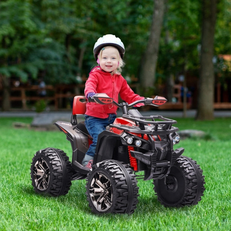 Quad elettrico per bambini, velocit¨¤ 3-8 km/h, autonomia 45 minuti, fari a LED, lettore musicale con USB, per bambini dai 3 ai 5 anni.