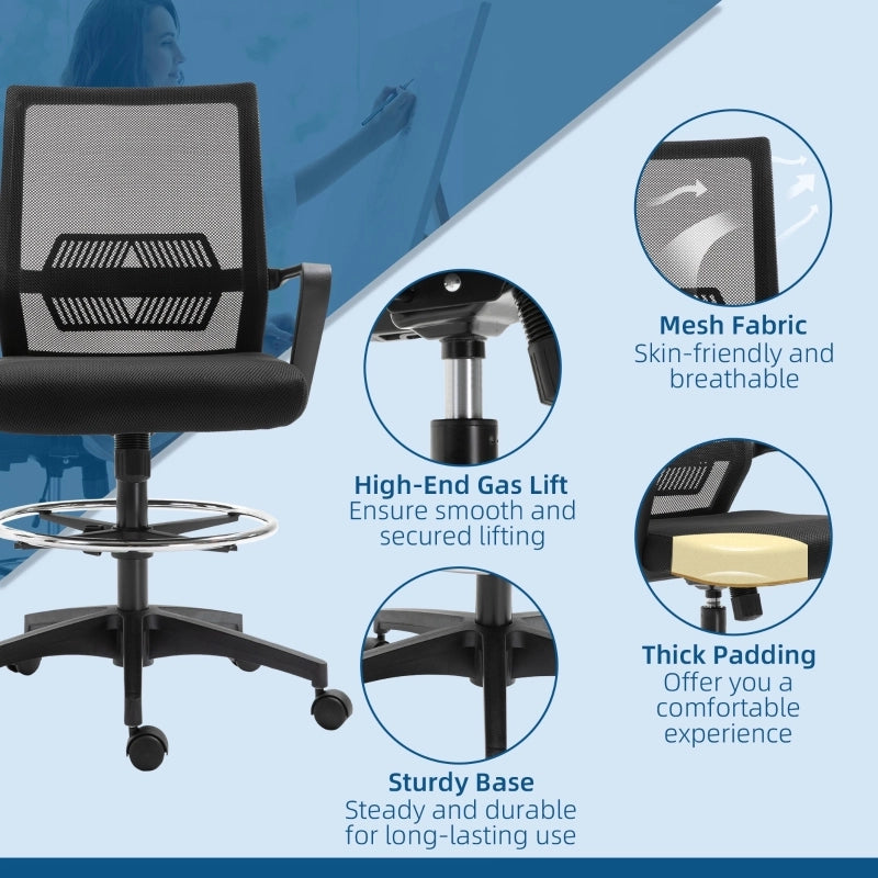Sedia da ufficio, sedia ergonomica da scrivania con poggiapiedi regolabile, supporto lombare, sedia girevole regolabile in altezza con rivestimento