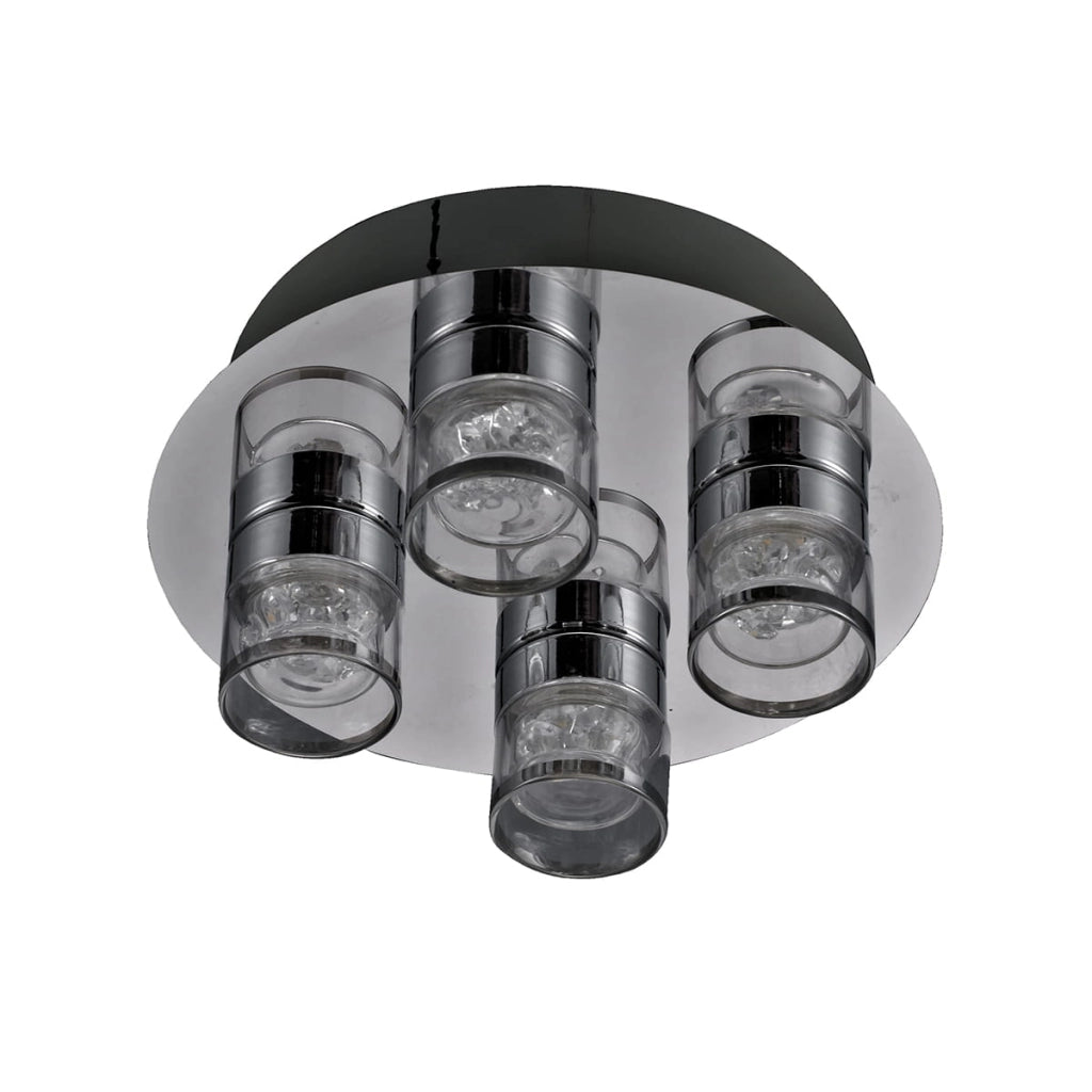Plafoniera Italux Marc LED 4 luci cromo 3000K 22cm