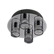 Plafoniera Italux Marc LED 4 luci cromo 3000K 22cm