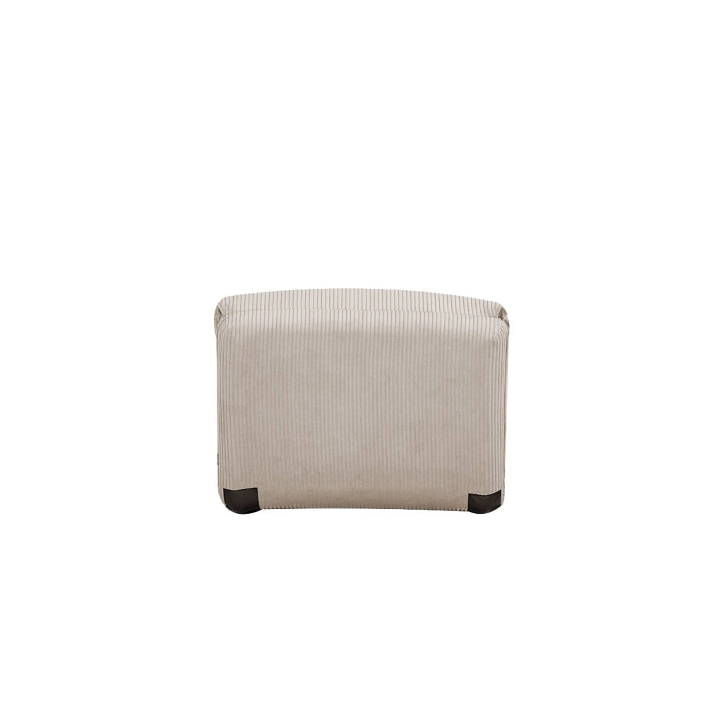 Poltrona convertibile velluto a coste grosse coste 1 posto, beige