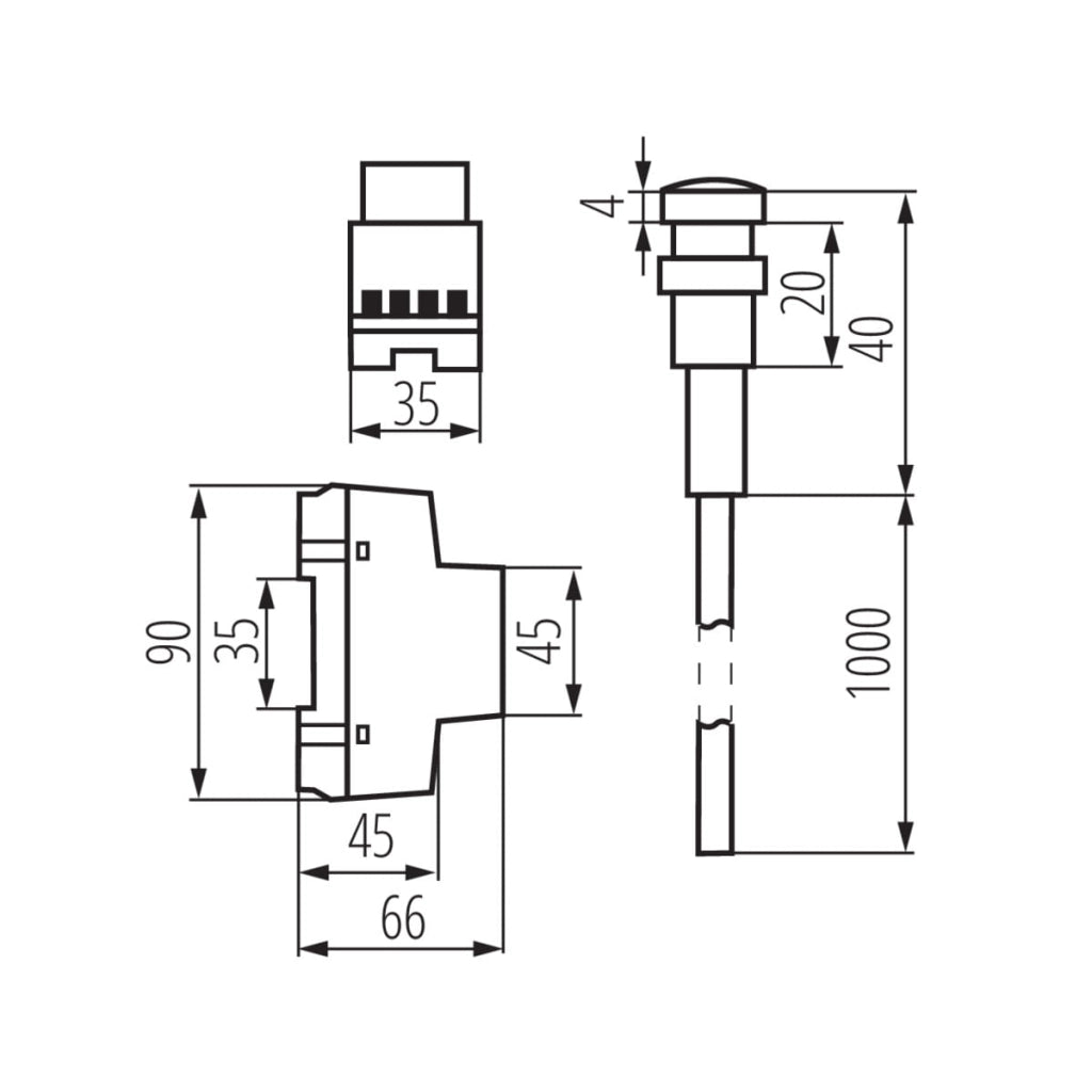 Kanlux modulo sensore crepuscolare DIN TH35 10A giorno/notte