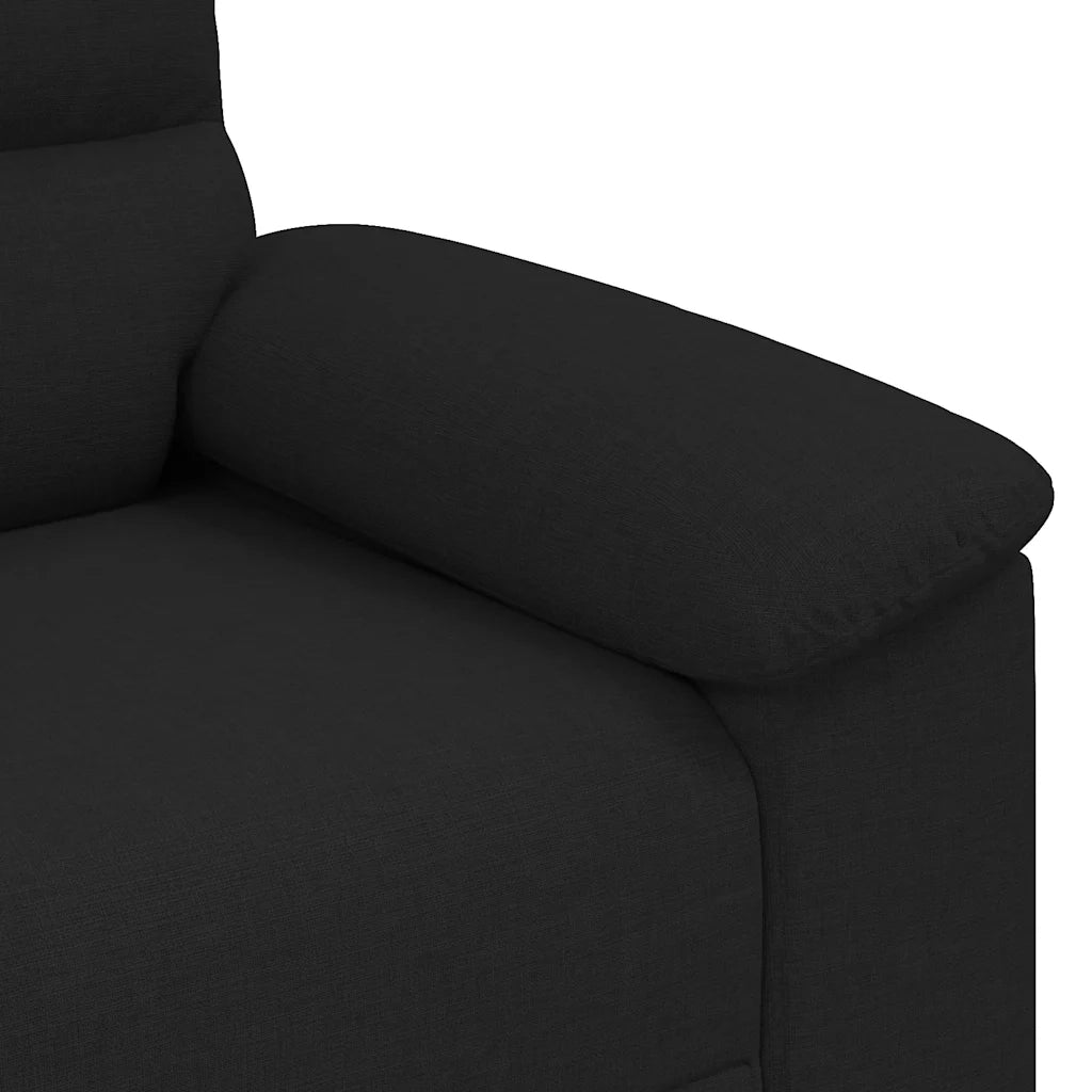 Divano a 2 Posti-Sofa 2 Posti Nero 120 cm in Tessuto 881958