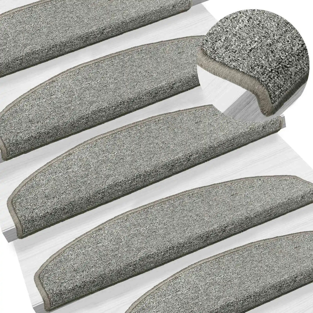 Tappetini per scale autoadesivi 15 pz | Gradini per Scale Grigio Chiaro