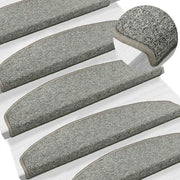 Tappetini per scale autoadesivi 15 pz | Gradini per Scale Grigio Chiaro